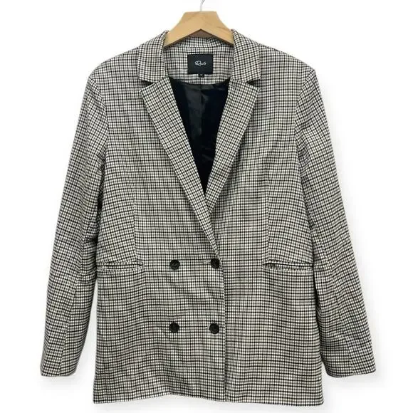 Rails Lightweight Double Breasted Jac Blazer in Honey Plaid size Medium - Picture 3 of 8